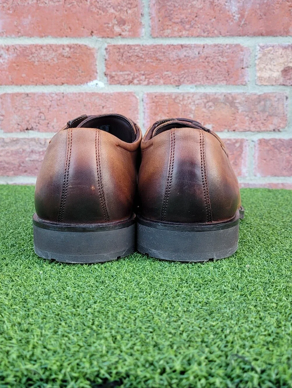 Mens ECCO Brown Leather Lace Up Dress Shoes - Euro 47 - US Size 13